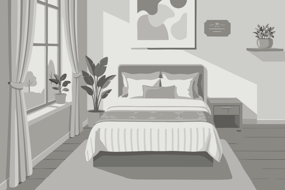 Quarto com Cama Queen-size e Vista do Mar
